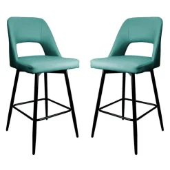 Swivel Barstools (Set of 2) Blue Online