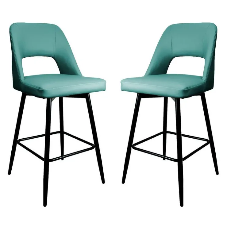 Swivel Barstools (Set of 2) Blue Online