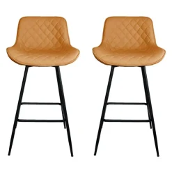 Swivel Barstools (Set of 2) Tan / Orange Discount
