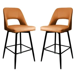 Swivel Barstools (Set of 2) Orange