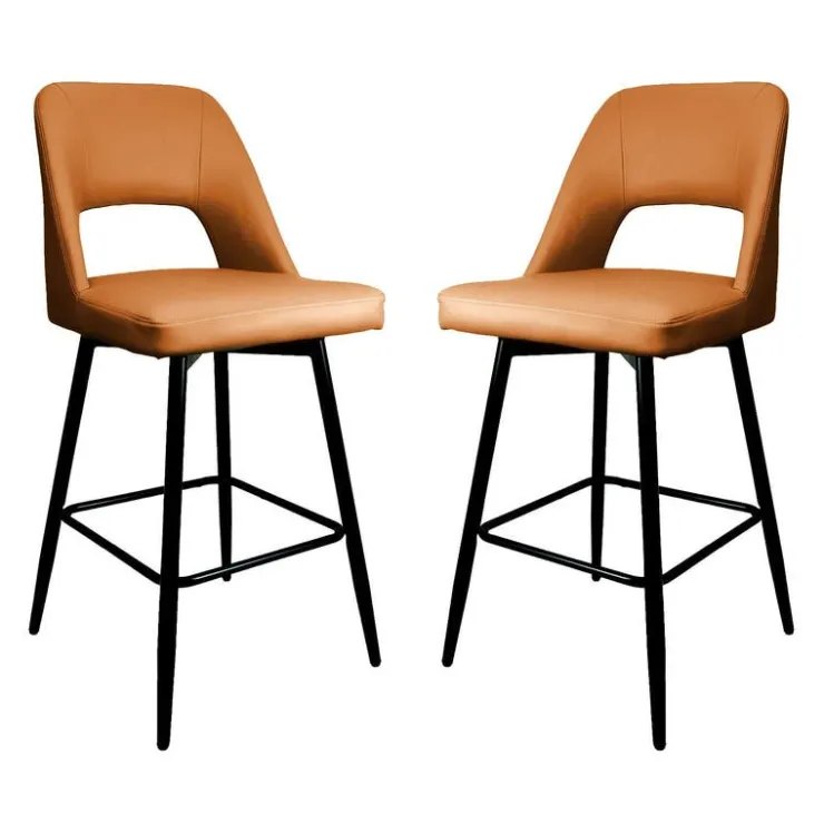 Swivel Barstools (Set of 2) Orange