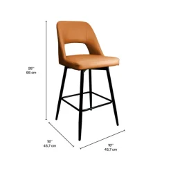Swivel Barstools (Set of 2) Orange