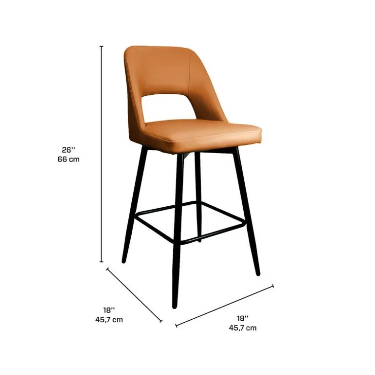 Swivel Barstools (Set of 2) Orange