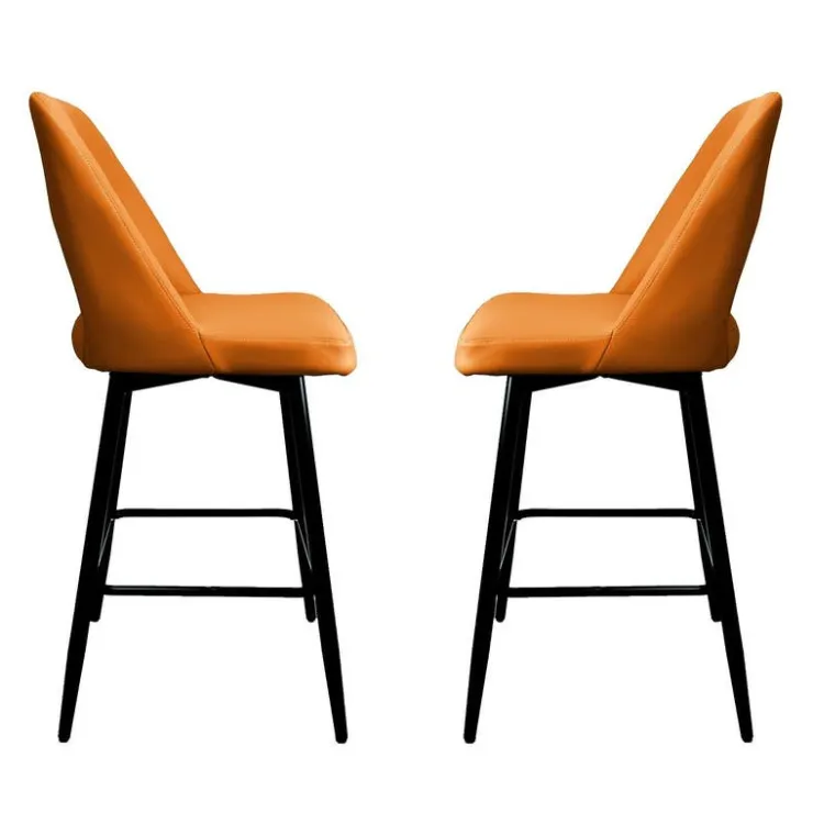 Swivel Barstools (Set of 2) Orange