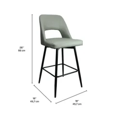 Swivel Barstools (Set of 2) Grey Hot