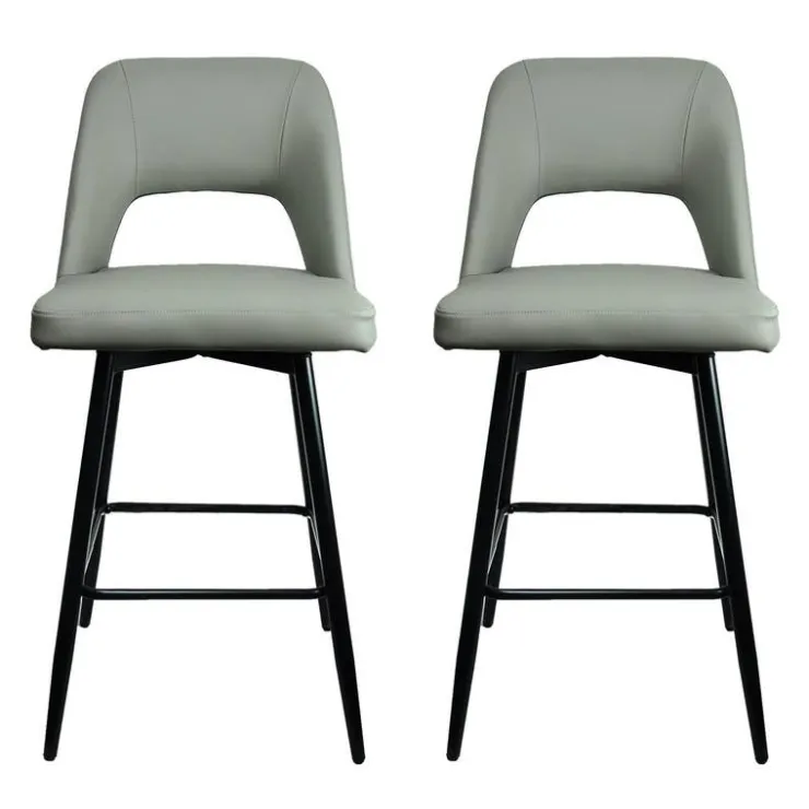 Swivel Barstools (Set of 2) Grey Hot