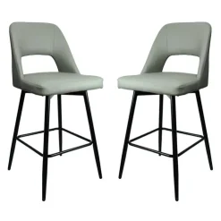 Swivel Barstools (Set of 2) Grey Hot