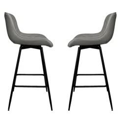 Swivel Barstools (Set of 2) Grey Clearance