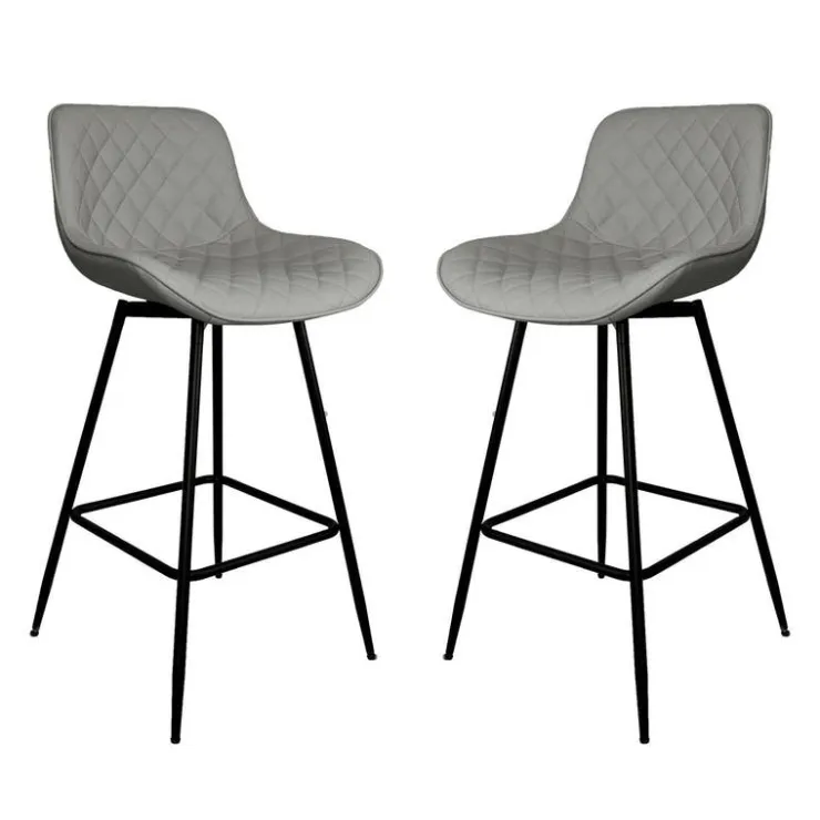 Swivel Barstools (Set of 2) Grey Clearance