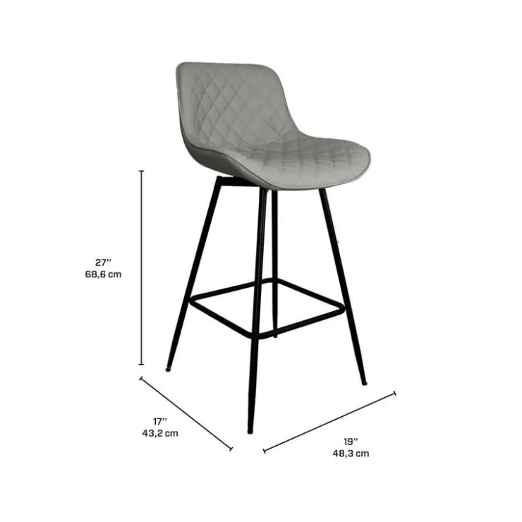 Swivel Barstools (Set of 2) Grey Clearance