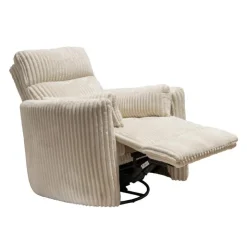 MINHAS Swivel Corduroy Velvet Rocker Recliner - BEIGE Outlet