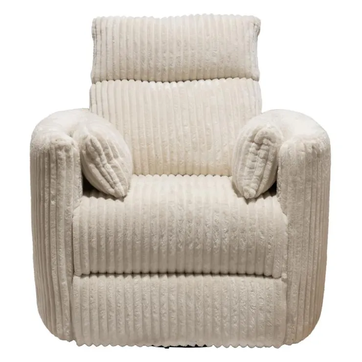 MINHAS Swivel Corduroy Velvet Rocker Recliner - BEIGE Outlet