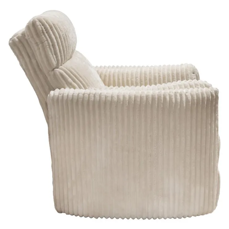 MINHAS Swivel Corduroy Velvet Rocker Recliner - BEIGE Outlet