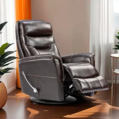 Swivel Recliner Brown Outlet