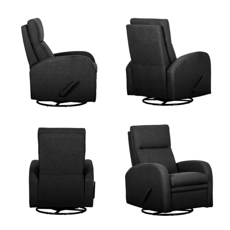 Swivel Reclining Armchair Charcoal Clearance