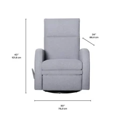 Swivel Reclining Armchair Grey Discount