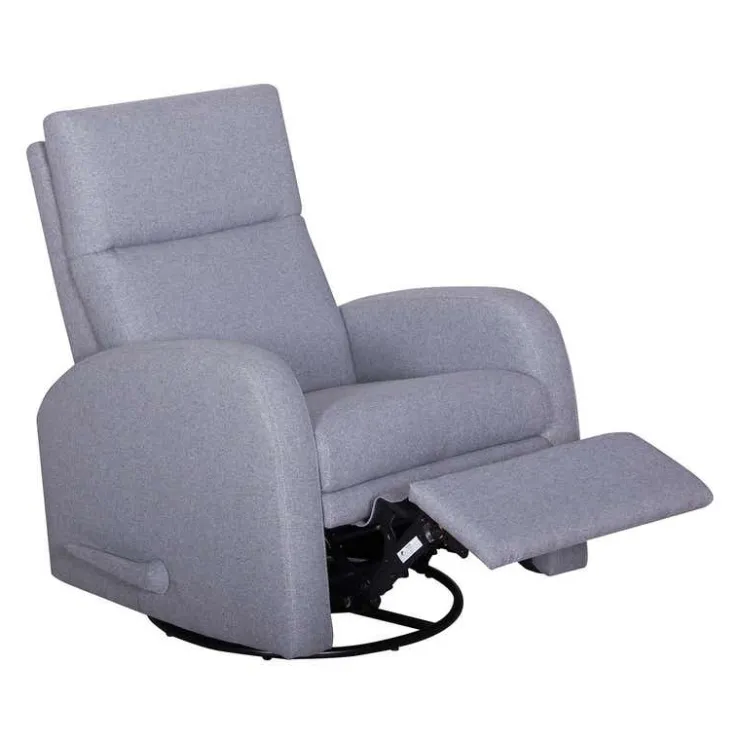 Swivel Reclining Armchair Grey Discount