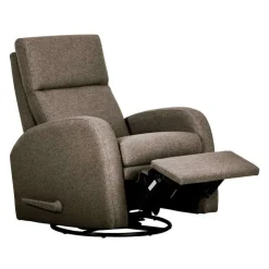 Swivel Reclining Armchair Brown Sale
