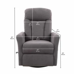 Swivel Rocker Recliner Grey