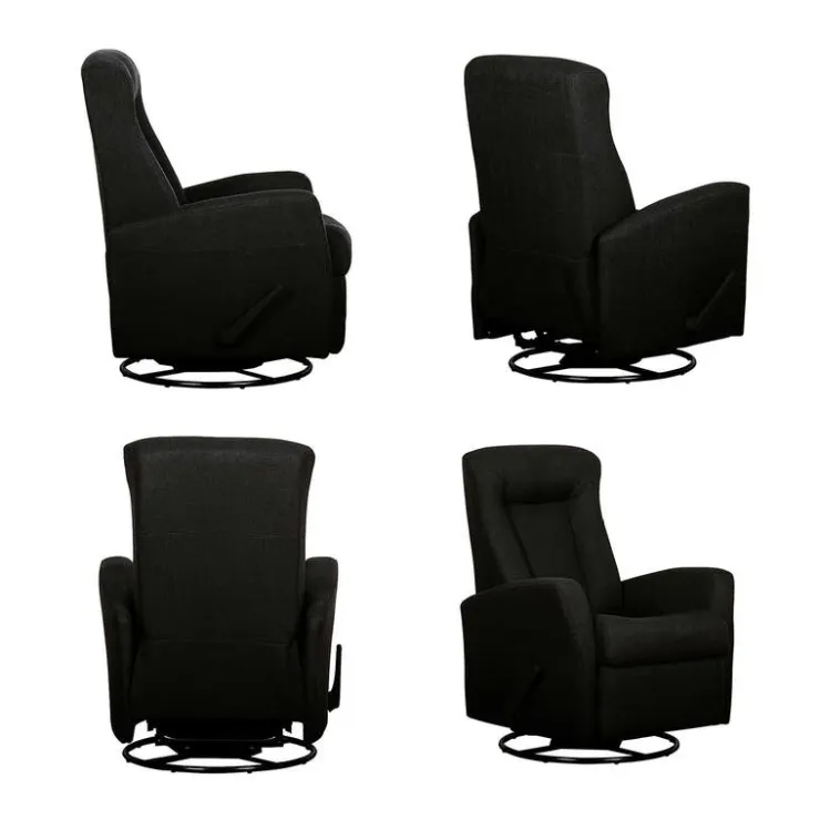 Swivel Rocker Recliner - Black Hot