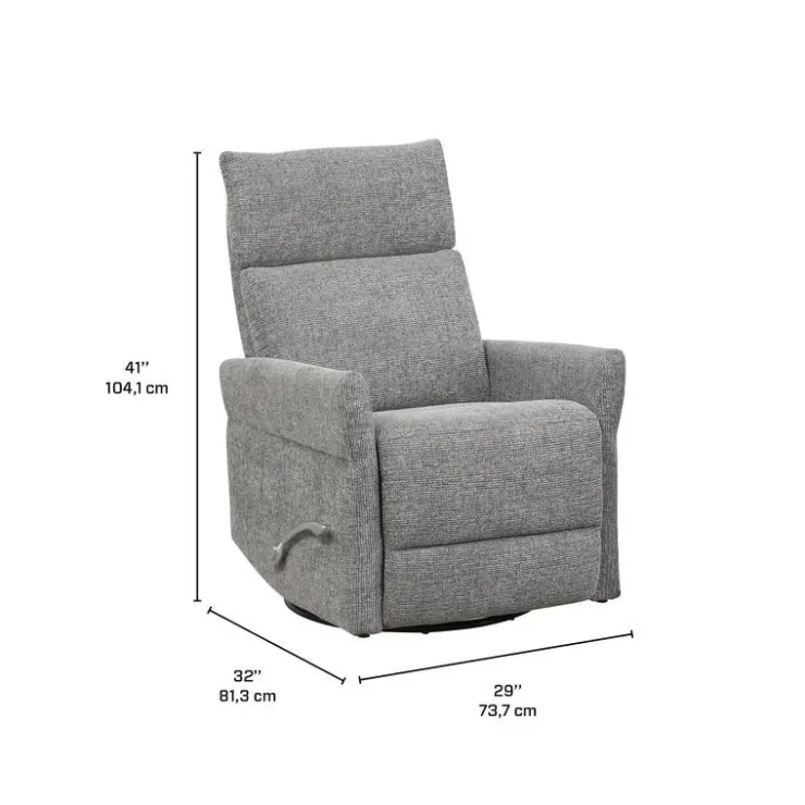 Swivel Rocker Recliner - Dark Grey Hot