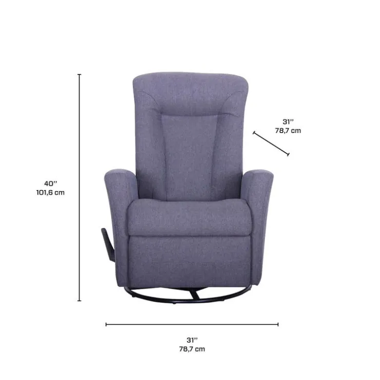 Swivel Rocker Recliner - GREY