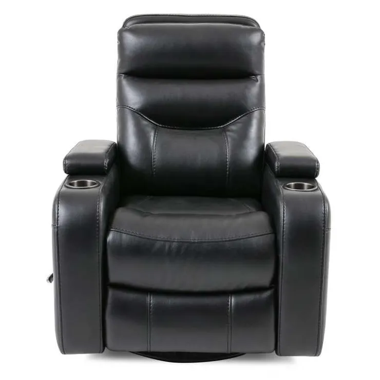 Swivel Rocker Recliner with Storage - Black Sale