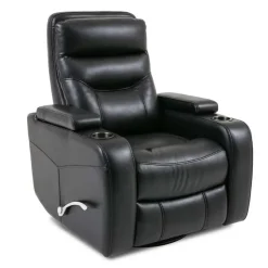Swivel Rocker Recliner with Storage - Black Sale