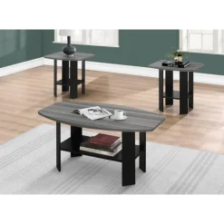 Monarch Table set - 3pcs set / / grey top - Black New