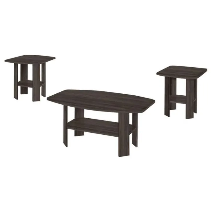 Monarch Table set - 3pcs set / brown - Oak Online
