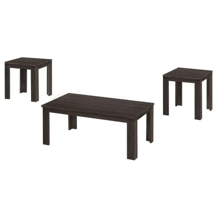 Monarch Table set - 3pcs set / brown - Oak