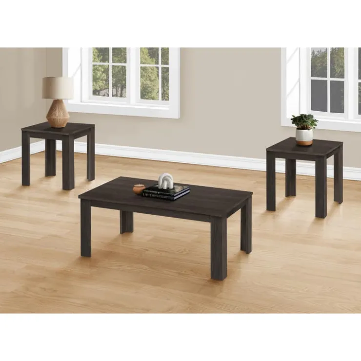 Monarch Table set - 3pcs set / brown - Oak
