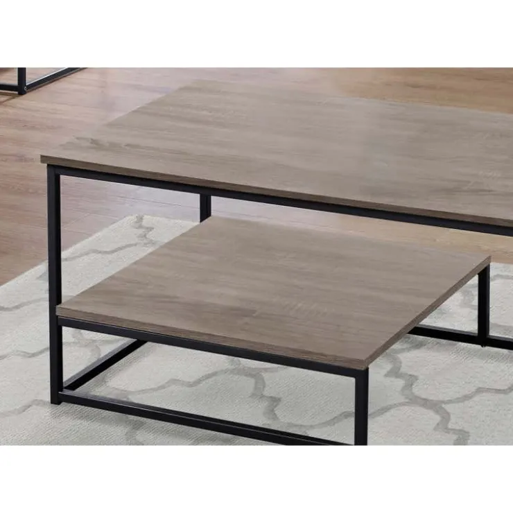 Monarch Table set - 3pcs set / / black metal - Dark Taupe Best