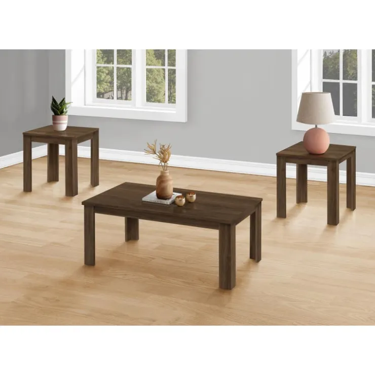 Monarch Table set - 3pcs set / dark - Walnut Discount