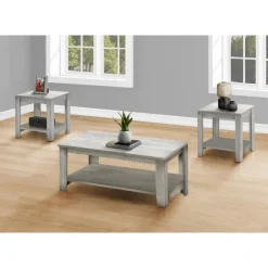 Monarch Table set - 3pcs set / industrial - Grey Hot