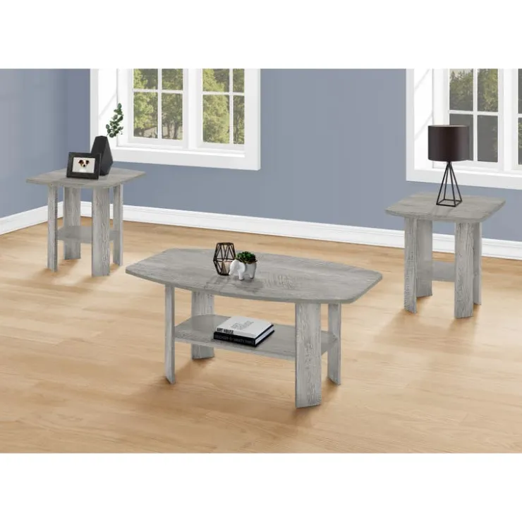 Monarch Table set - 3pcs set / industrial - Grey New
