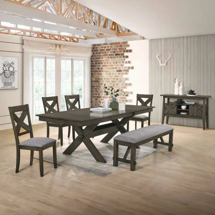 Table with 4 chairs Grey Sale