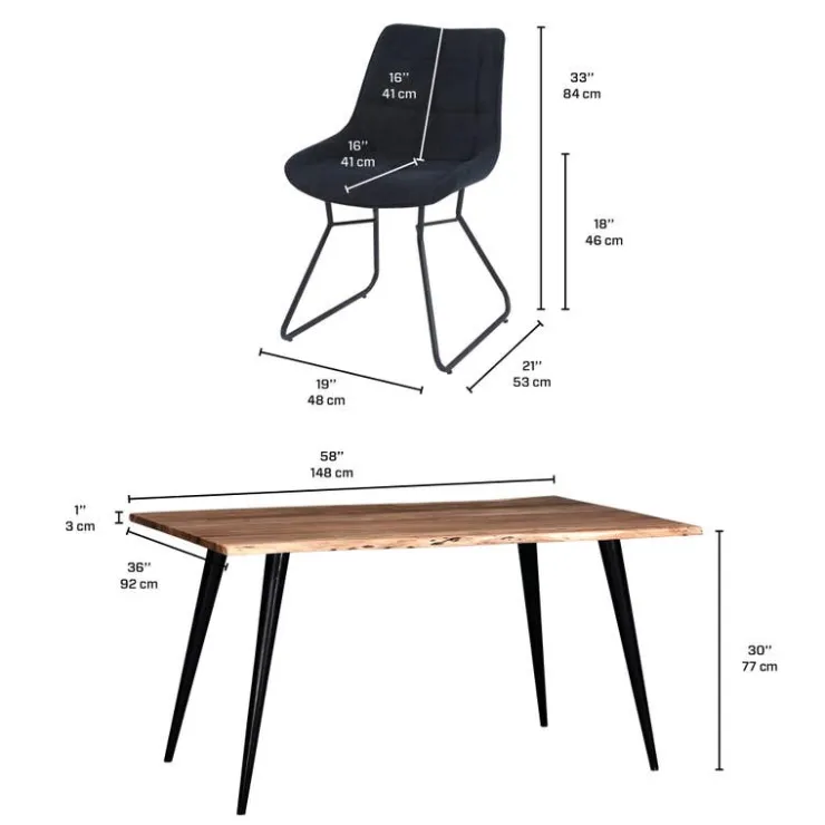 Table with 4 chairs New