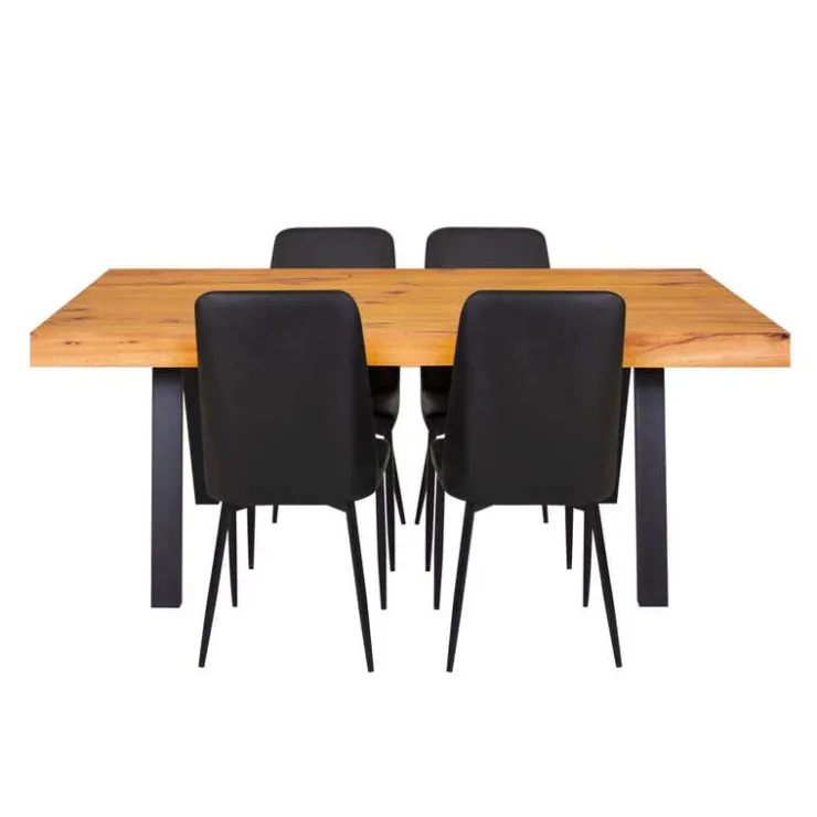 Table with 4 chairs - Black Clearance