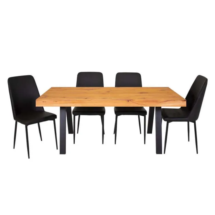 Table with 4 chairs - Black Clearance