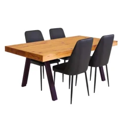 Table with 4 chairs - Black Clearance