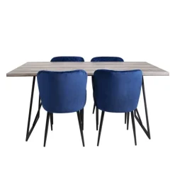 Table with 4 Chairs - Blue Discount