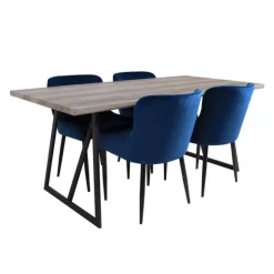 Table with 4 Chairs - Blue Discount