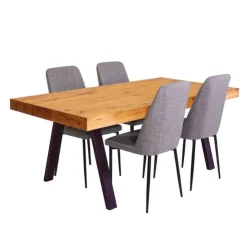 Table with 4 Chairs - Grey Online
