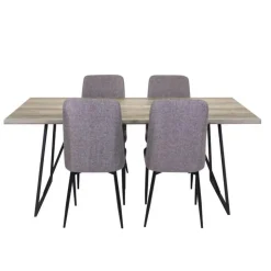 Table with 4 Chairs - Grey Discount