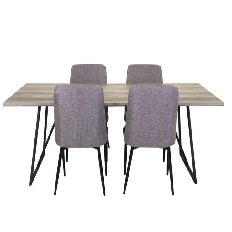 Table with 4 Chairs - Grey Discount