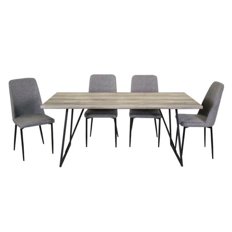 Table with 4 Chairs - Grey Discount