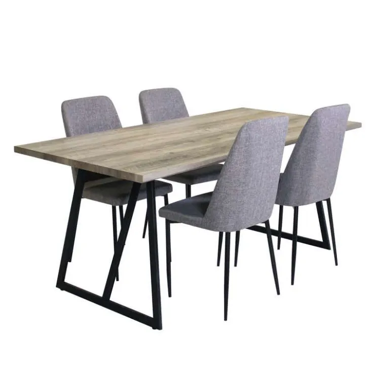 Table with 4 Chairs - Grey Discount
