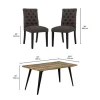 Table with 4 Chairs - Grey Hot