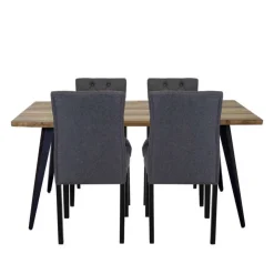 Table with 4 Chairs - Grey Hot